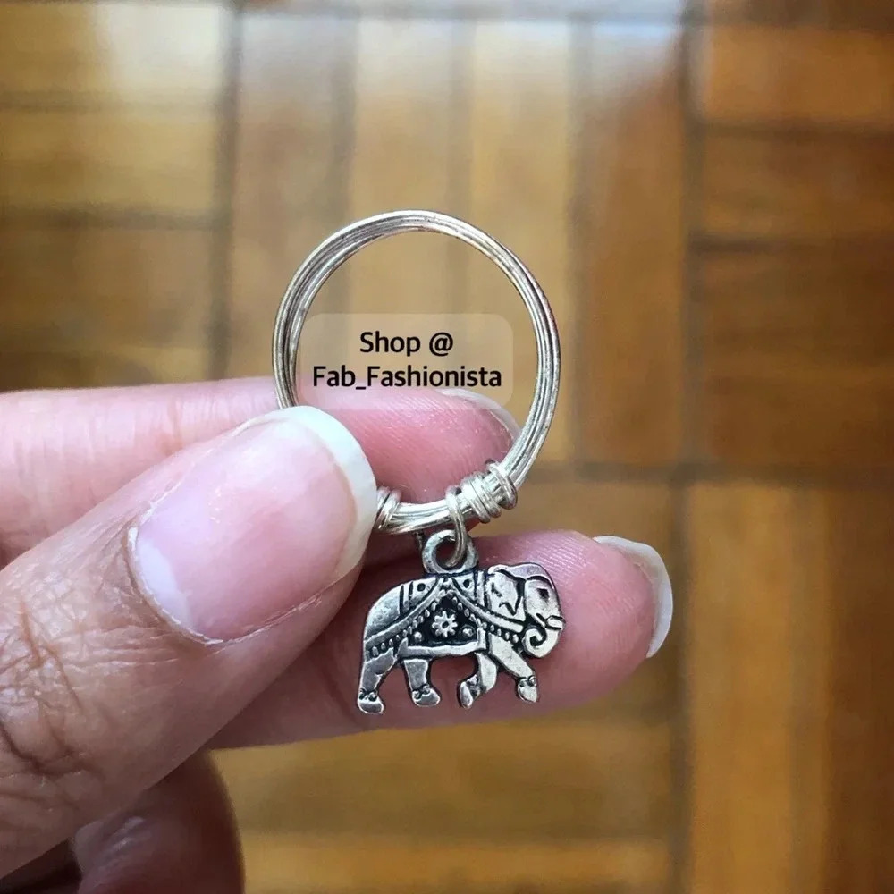 Sterling Silver Elephant Ring - image 1